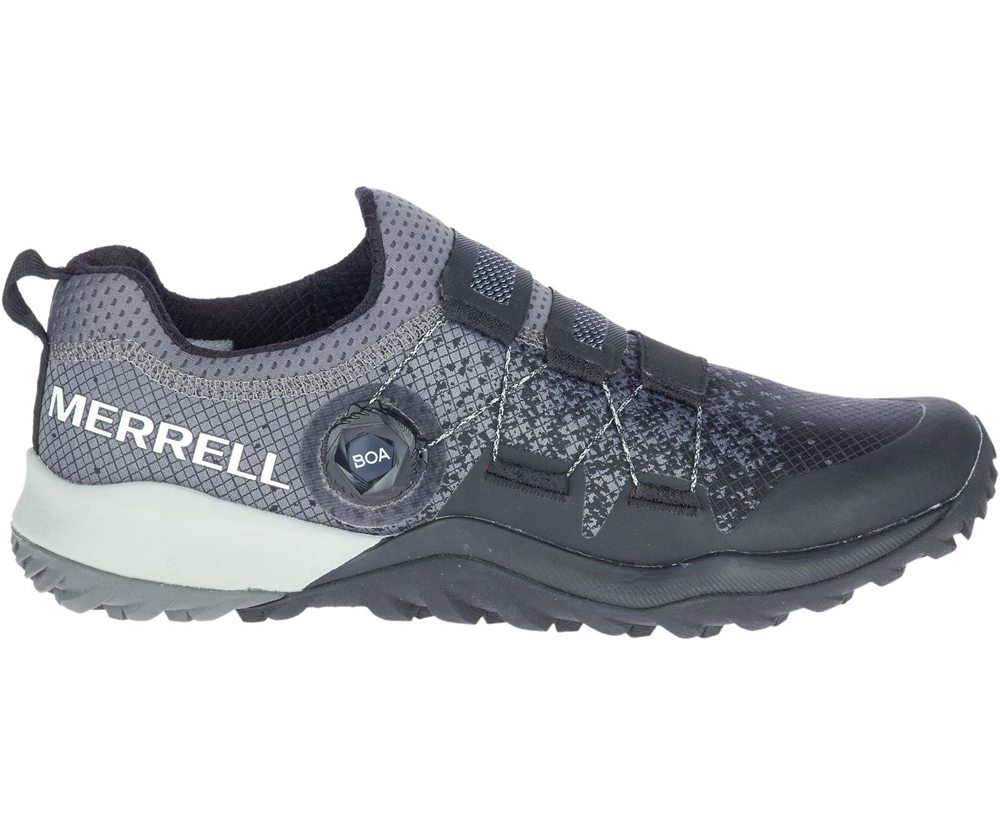 Buty Sportowe Merrell Męskie Czarne/Szare - Momentous 2 Boa - 745823-NAC